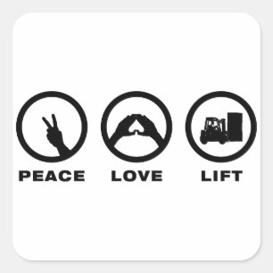 Sticker Carré Opérateur de chariot élévateur