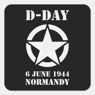 Sticker Carré Opération Overlord 1944 Jour J 2024 Normandie