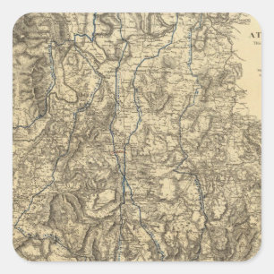 Sticker Carré Opérations militaires de la campagne Atlanta