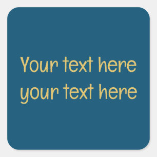 Sticker Carré Or Professionnel Tendance Minimaliste Texte Person