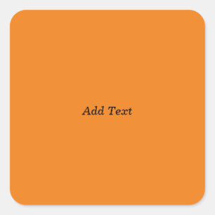 Sticker Carré Orange Créez votre propre ajouter du texte personn