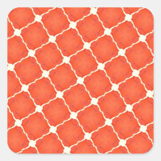 Sticker Carré Orange Fishing Net Mosaic Grille Carrelage Cadeaux