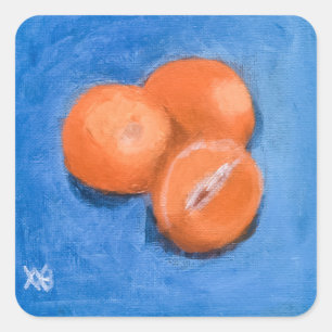Sticker Carré Oranges mandarines