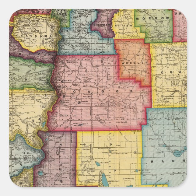 Sticker Carré Oregon (Devant)