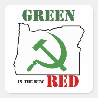 Sticker Carré Oregon - le vert est le nouveau rouge