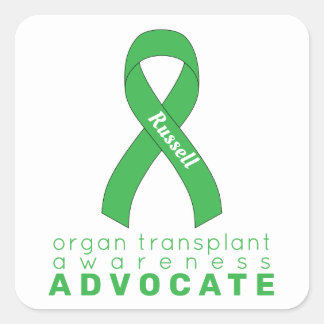 Sticker Carré Organ Transplant Advocate White