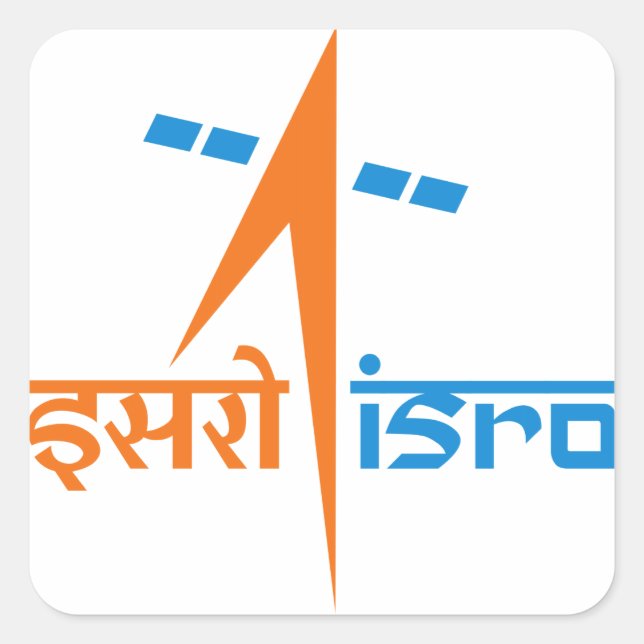 Sticker Carré Organisation indienne de recherche spatiale - ISRO (Devant)