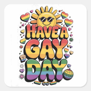 Sticker Carré Organisez le Mois de la fête gay LGBT Pride