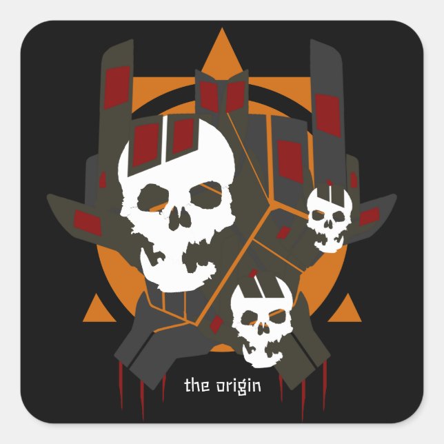 Sticker Carré origine Je t'aime Main Sign Hard Rocker Modern (Devant)