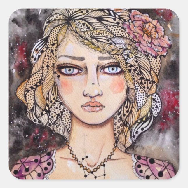 Sticker Carré Orion Girl (Devant)