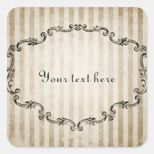 Sticker Carré Ornate Vintage Frame personnalisable