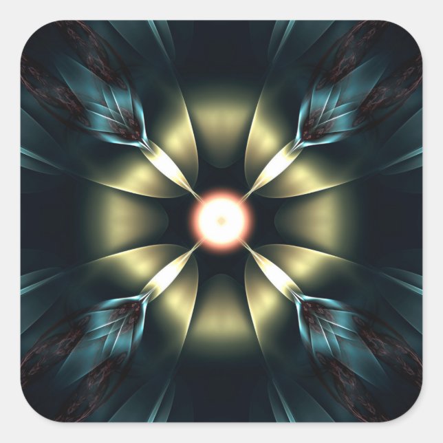 Sticker Carré Ornement brillant (Devant)