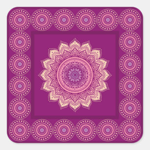 Sticker Carré Ornement indien