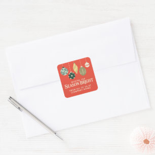Sticker Carré Ornements d'entreprise pour illuminer la saison