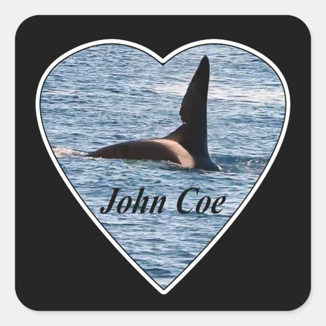 Sticker Carré Orque tueuse John Coe personnalisable (Devant)