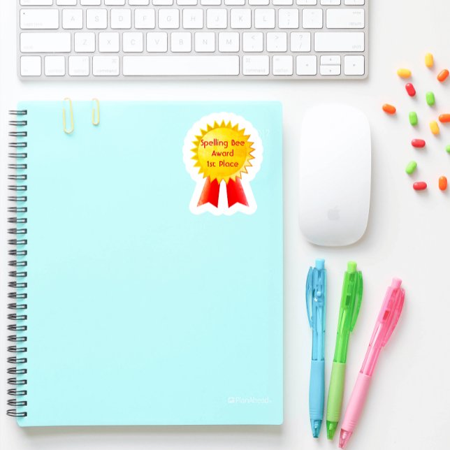 Sticker Carré Orthographe Bee Award 1ère place (Créateur téléchargé)