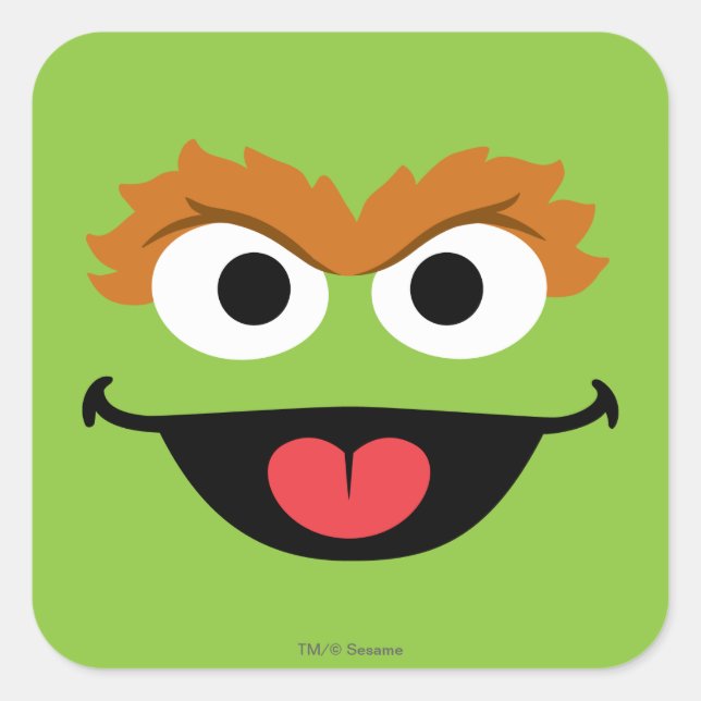 Sticker Carré Oscar Face Art (Devant)