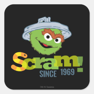 Sticker Carré Oscar le Grouch 1969