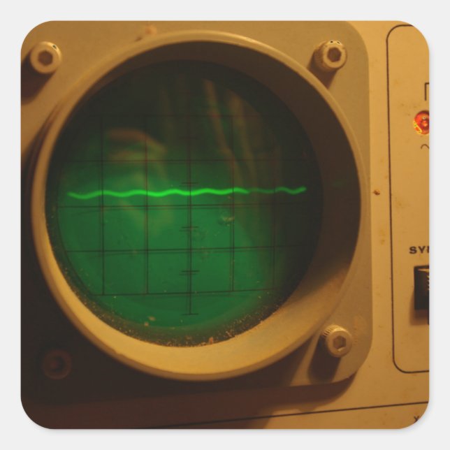 Sticker Carré Oscilloscope analogique 1964 (Devant)