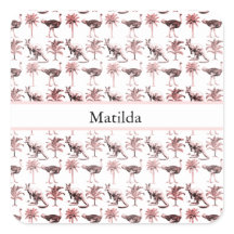 Ostriches et kangourous, personnalisables