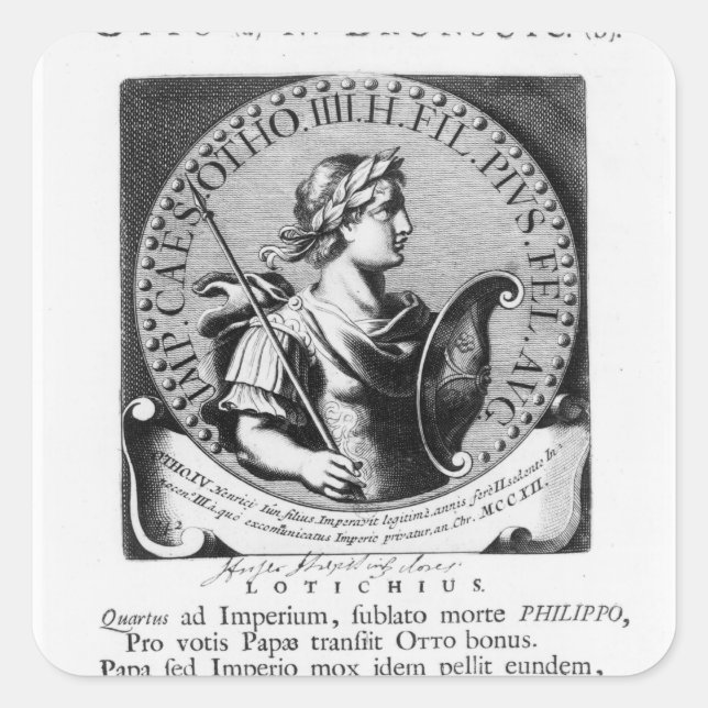 Sticker Carré Otto IV de Brunswick (Devant)