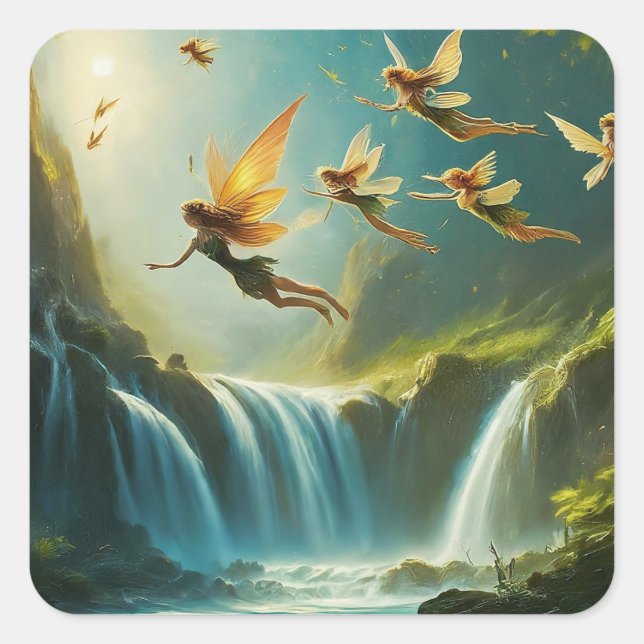 Sticker Carré Où les rêves prennent le vol (Devant)