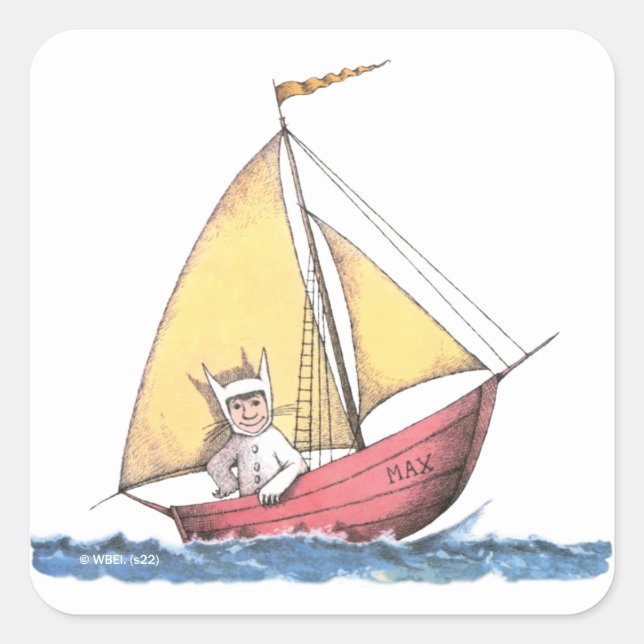 Sticker Carré Où sont les choses sauvages | Max Voile (Devant)