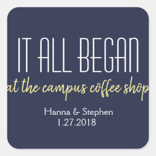 Sticker Carré Où tout a commencé Histoire d'amour