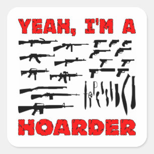 Sticker Carré Ouais, je suis un harder (Je possède des tas et de