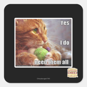 Sticker Carré Oui, j'ai besoin d'eux tous