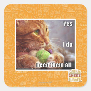 Sticker Carré Oui, j'ai besoin d'eux tous