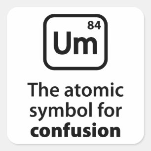 Sticker Carré Oum Le Symbole Atomique Pour La Confusion