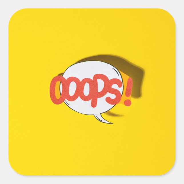 Sticker Carré Oups ! (Devant)