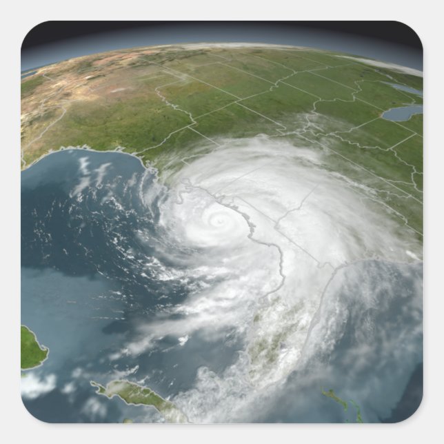 Sticker Carré Ouragan Dennis 2 (Devant)
