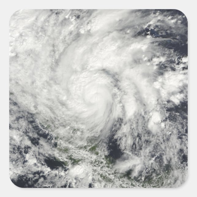Sticker Carré Ouragan Ida au-dessus du Nicaragua (Devant)