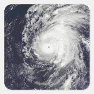 Sticker Carré Ouragan Neki à l'ouest d'Hawaii