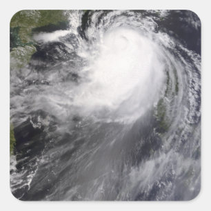 Sticker Carré Ouragan Nuri approchant la Chine