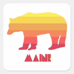 Sticker Carré Ours du Maine