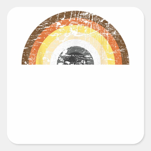 Sticker Carré Ours LGBTQ Pour Mois Gay pride - Ours Gay Cercle (Devant)