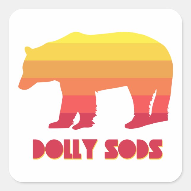 Sticker Carré Ours sauvage Dolly Sods (Devant)