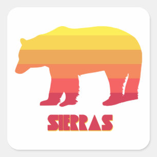 Sticker Carré Ours sierras