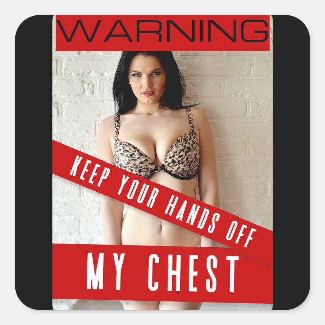 STICKER CARRÉ OUTIL BÂTIMENTS D'AVERTISSEMENT DE LA POITRINE (Devant)