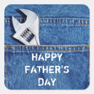 Sticker Carré Outil de Fête des pères rapide