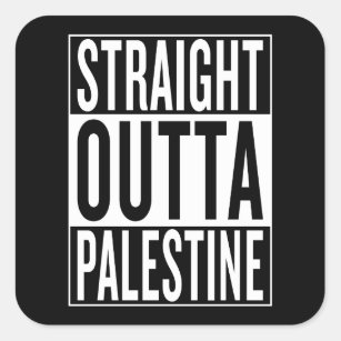Sticker Carré outta droit Palestine