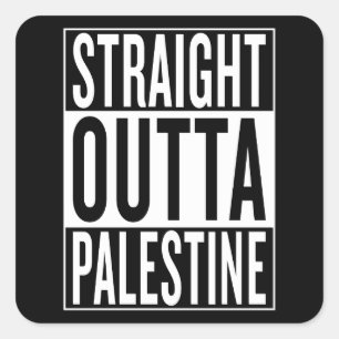Sticker Carré outta droit Palestine