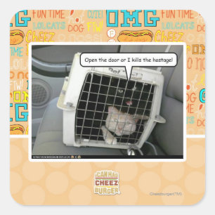 Sticker Carré Ouvrez la porte