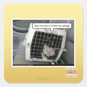 Sticker Carré Ouvrez la porte