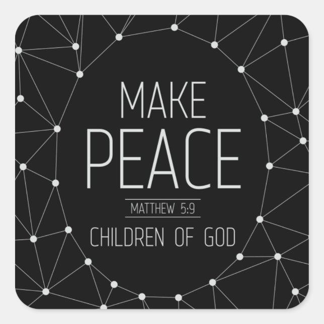 Sticker Carré Ouvriers de la paix (Devant)