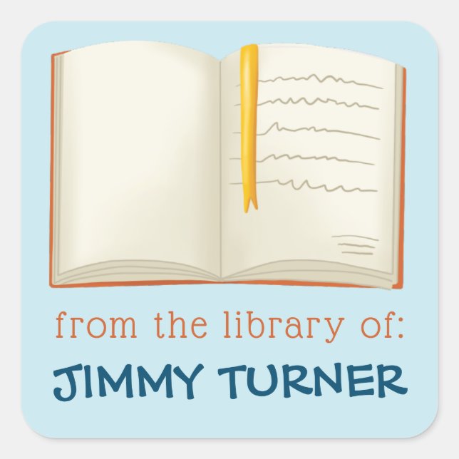 Sticker Carré Ouvrir le livre (Devant)