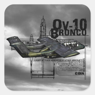 Sticker Carré OV-10 Bronco